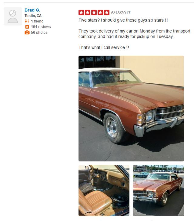 Corvette Mike Service Testimonial