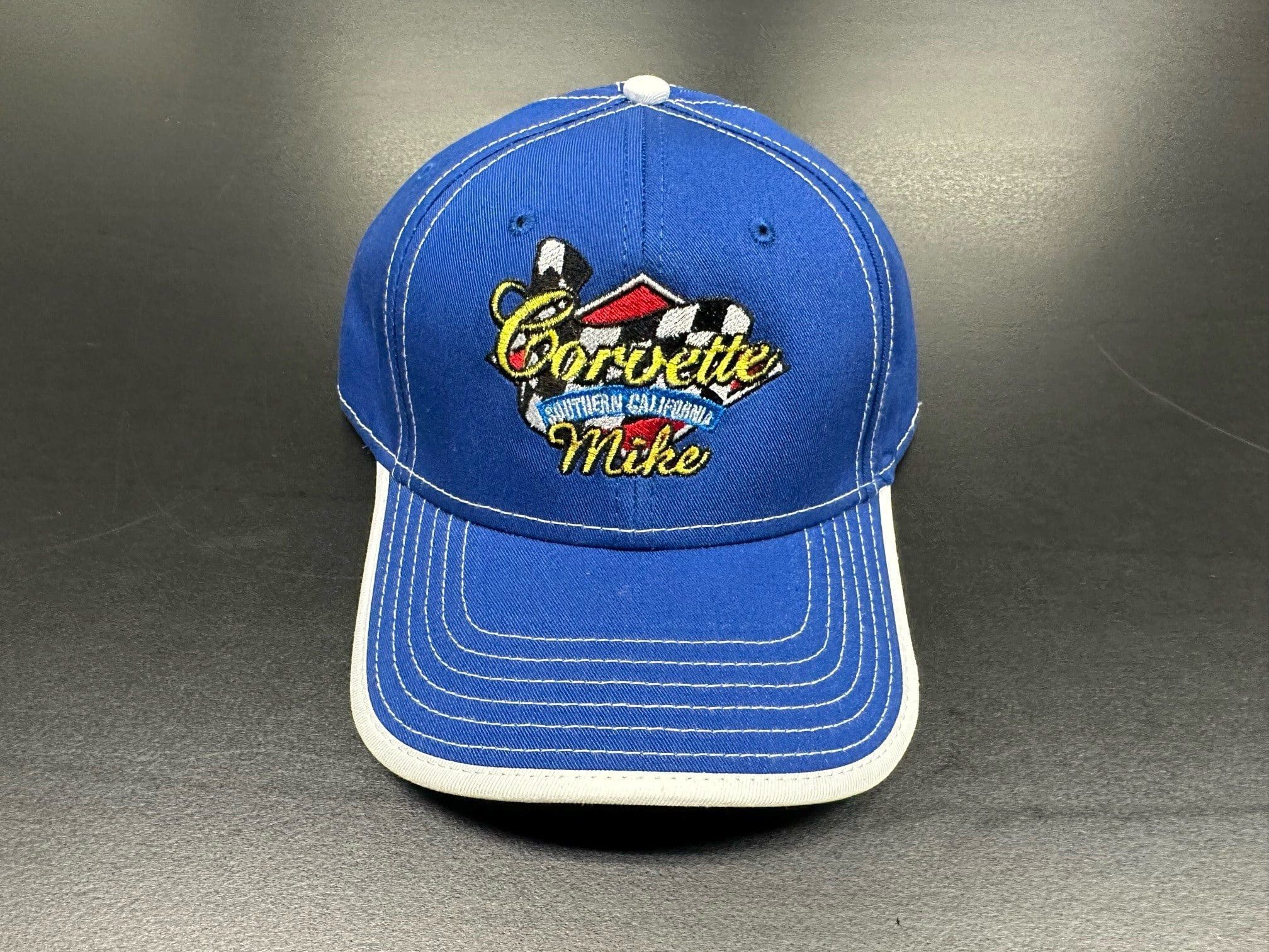 blue hat with logo