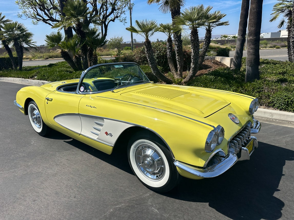 1958 Panama Yellow Corvette