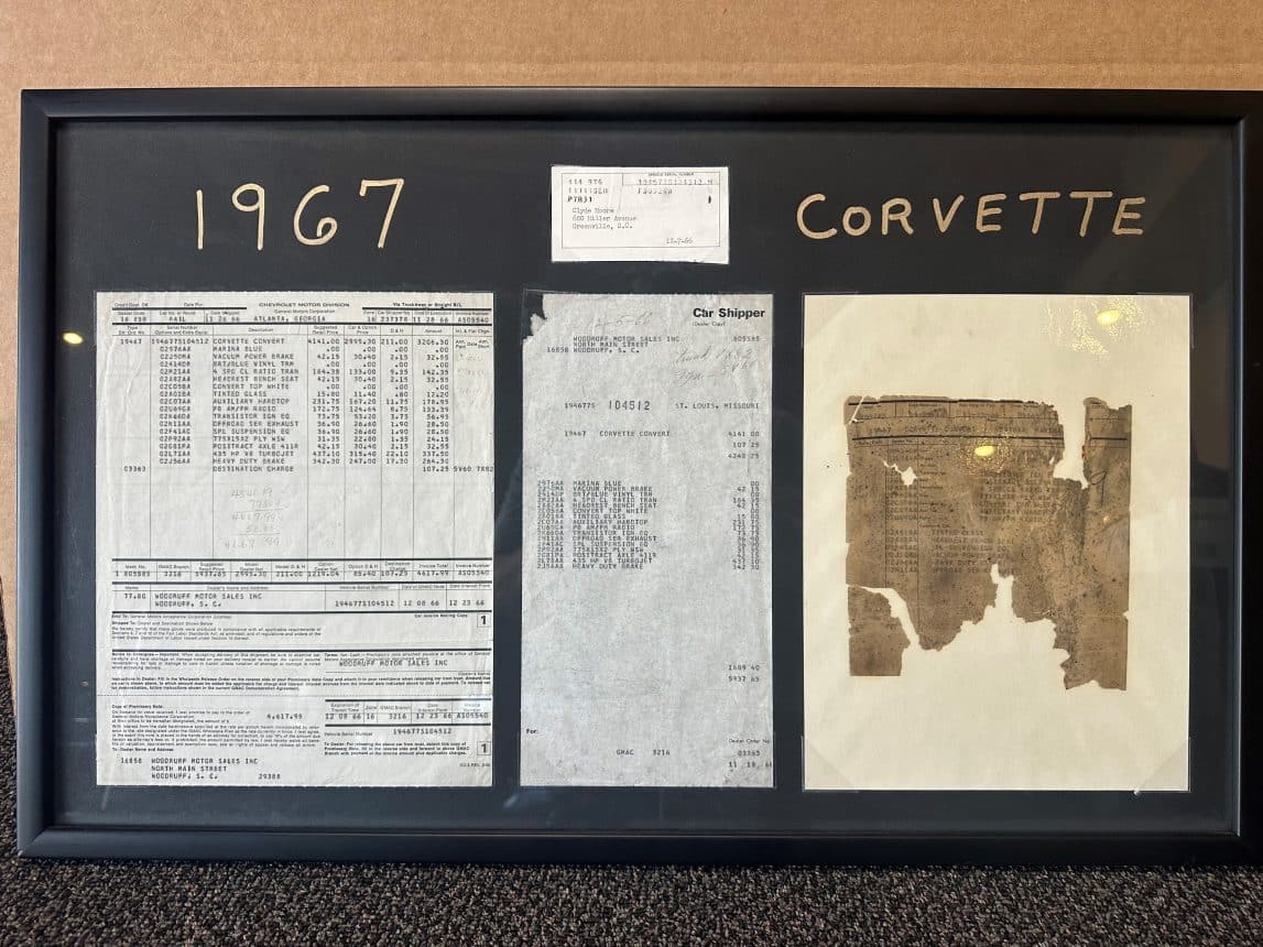 6845 '67 Blue L71 Docs